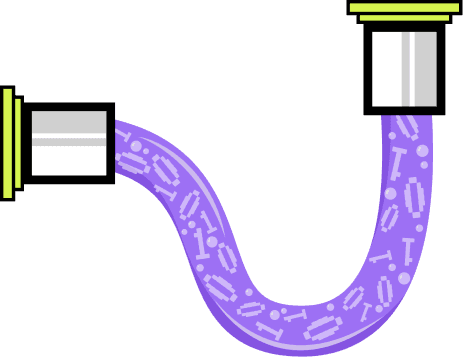 Right bottom pipe decoration