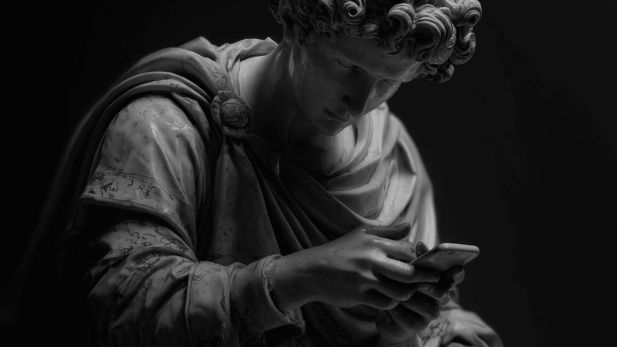 Classical figure using a mobile device