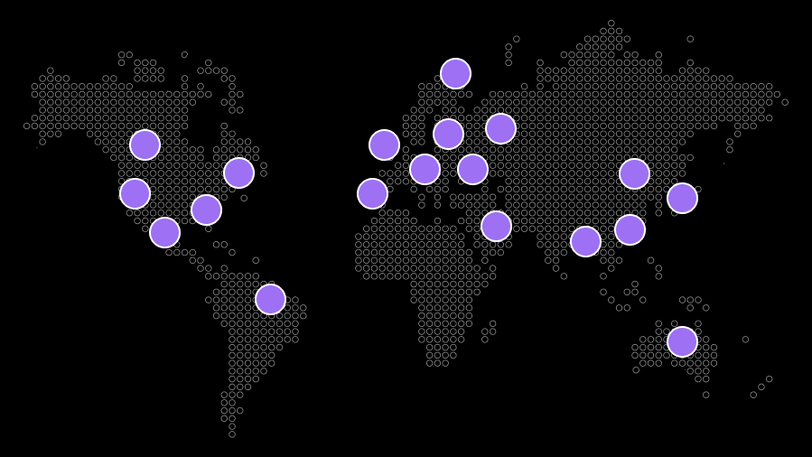 Global map with active Argentum AI coverage